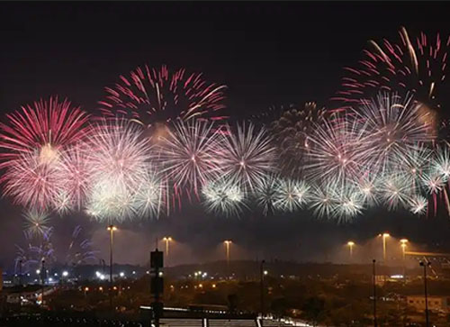 聂荣县焰火晚会